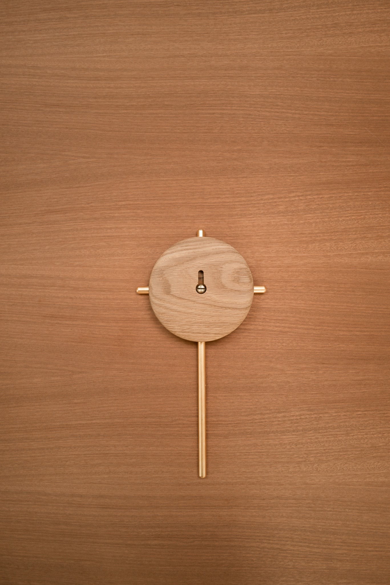 Brass Cross with White Oak Halo
